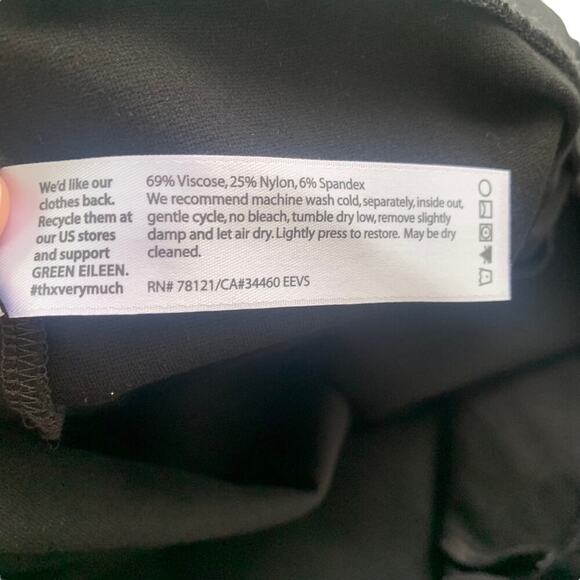 Eileen Fisher System Classic Flat Front Pull On Pants Small Workwear Career S - Picture 7 of 7